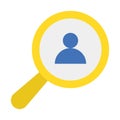 Find user, magnifier Vector Icon which can easily modify Royalty Free Stock Photo