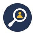 Find user, magnifier Vector Icon which can easily modify Royalty Free Stock Photo