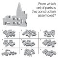 Find which set of parts is this construction assembled