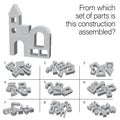 Find which set of parts is this construction assembled