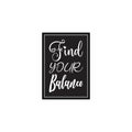 find your balance black letter quote