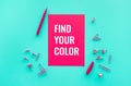 Find your color text and creativity concepts