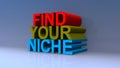 Find your niche on blue