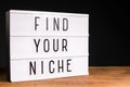 Find Your Niche Royalty Free Stock Photo