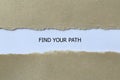 find your path on white paper