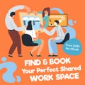 Find your perfect shared work spaces, banners