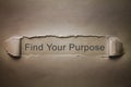 Find Your Purpose on torn paper Royalty Free Stock Photo