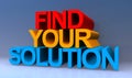 Find your solution on blue Royalty Free Stock Photo