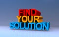 find your solution on blue Royalty Free Stock Photo