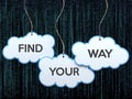 Find your way on cloud banner Royalty Free Stock Photo