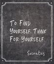 Find yourself Socrates quote