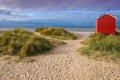 Findhorn Beach Huts Royalty Free Stock Photo