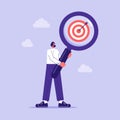 Finding or analyzing business goals and targets concept