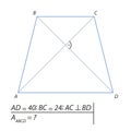 Finding the area of a trapezoid ABCD