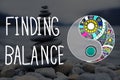 Finding Balance Yin-yang Wellbeing Concept Royalty Free Stock Photo