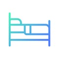 Finding bed to sleep pixel perfect gradient linear ui icon