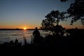 Finding a camping spot at the end of a long day boating on the Zambezi River in Zambia