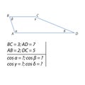 Finding cosines trapeze