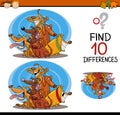 Finding differences cartoon task