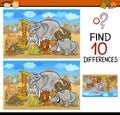 Finding differences game cartoon