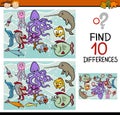 Finding differences game cartoon