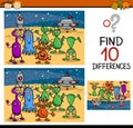 Finding differences game cartoon