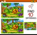 Finding differences game cartoon