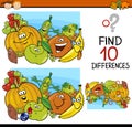 Finding differences game cartoon