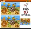 Finding differences game cartoon