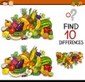 Finding differences game cartoon