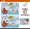 Finding differences game cartoon