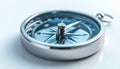 Finding Direction with a Classic Silver Compass Royalty Free Stock Photo