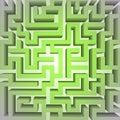 Finding green positive way in maze concept vector Royalty Free Stock Photo