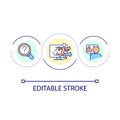 Finding hacker loop concept icon Royalty Free Stock Photo