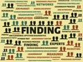 FINDING - image with words associated with the topic RECRUITING, word, image, illustration Royalty Free Stock Photo