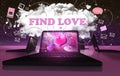 Finding Love with Online Internet Dating Royalty Free Stock Photo