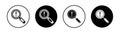 Finding Problem Icon Set. Problem finding or identification vector symbol in a black filled and outlined style. Discover Solutions