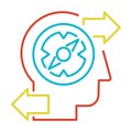 Finding problem solution thin line vector icon Royalty Free Stock Photo