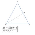 Finding the side of an isosceles triangle