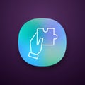 Finding solution app icon Royalty Free Stock Photo