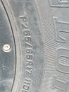 Finding tire size Royalty Free Stock Photo