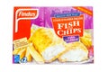 Findus brand fish and chips fish box