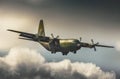 Fine art design with Romania Romanian Air Force C-130 Hercules Royalty Free Stock Photo