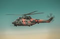 Fine art design with Romania Romanian Air Force Iar-330 Puma Socat helicopter Royalty Free Stock Photo
