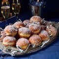 A Fine Berlin donuts with jam filling and icing