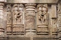Fine carving of erotic sculptures, Sun Temple Royalty Free Stock Photo