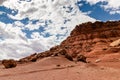 Fine coarse ground, pulverized over centuries by nature, Vermillion cliff range, Page, AZ, USA