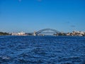 Sydney Opera House and Harbour Bridge, View From Harbour Ferry, Sydney, Australia Royalty Free Stock Photo