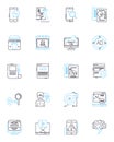 Fine design linear icons set. Sophisticated, Elegant, Exquisite, Refined, Artistic, Intricate, Stylish line vector and