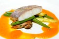 Fine dining, John Dory fish fillet Royalty Free Stock Photo